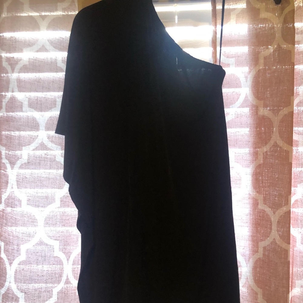 Michael Kors asymmetrical black mini dress